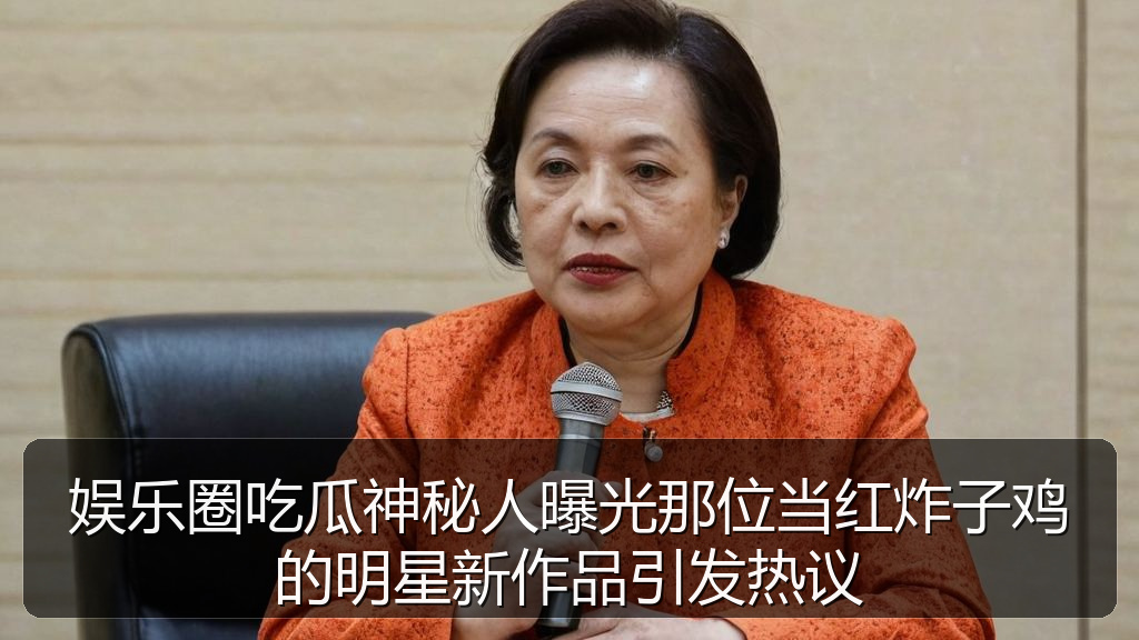 娱乐圈吃瓜神秘人曝光那位当红炸子鸡的明星新作品引发热议